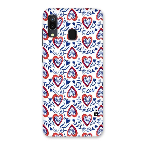 Wrapping Hearts Pattern Back Case for Galaxy A20