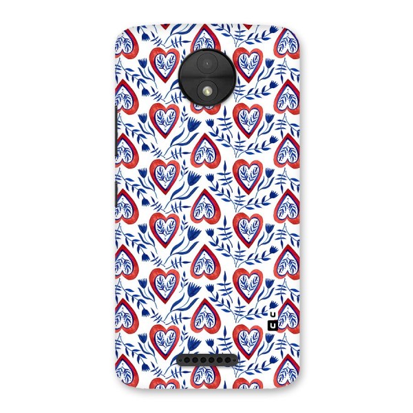 Wrapping Hearts Pattern Back Case for Moto C