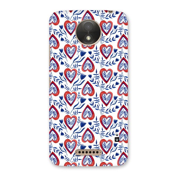 Wrapping Hearts Pattern Back Case for Moto C Plus