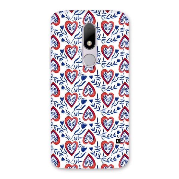 Wrapping Hearts Pattern Back Case for Moto M