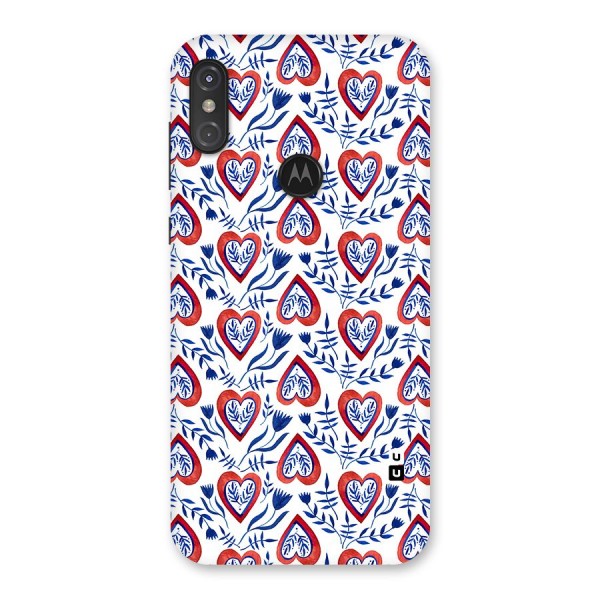 Wrapping Hearts Pattern Back Case for Motorola One Power