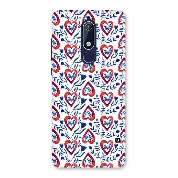 Wrapping Hearts Pattern Back Case for Nokia 5.1