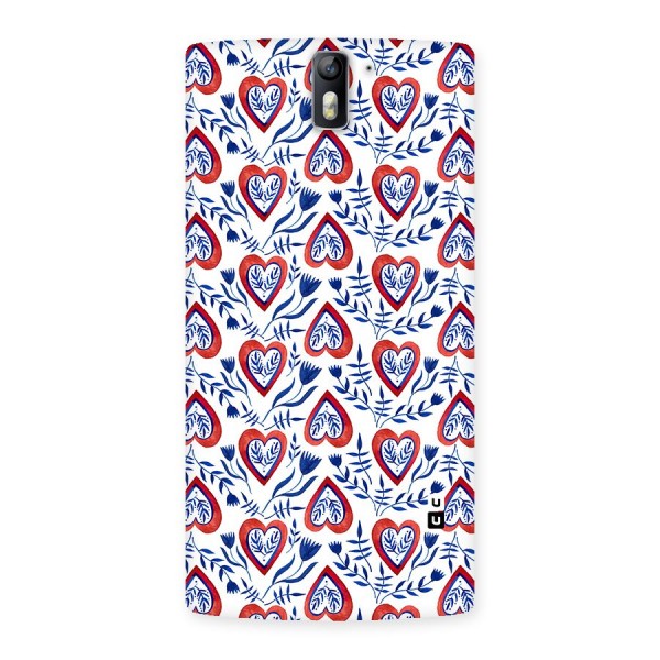 Wrapping Hearts Pattern Back Case for One Plus One