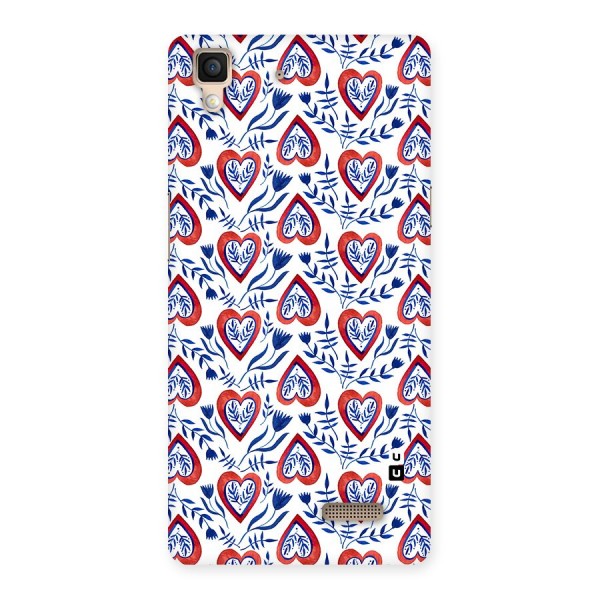 Wrapping Hearts Pattern Back Case for Oppo R7