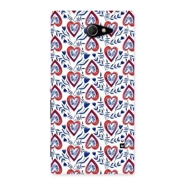 Wrapping Hearts Pattern Back Case for Sony Xperia M2