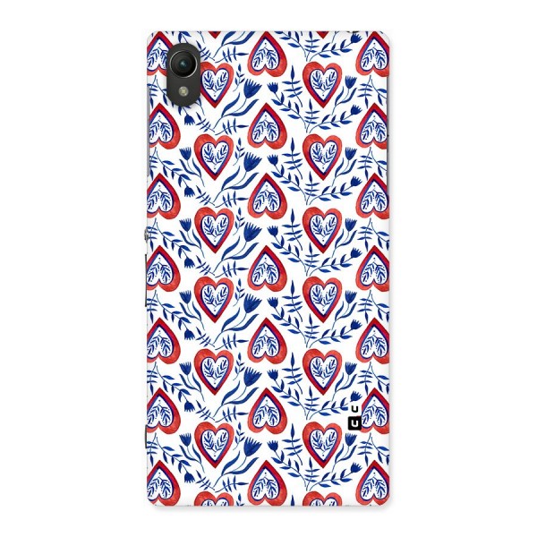 Wrapping Hearts Pattern Back Case for Sony Xperia Z1