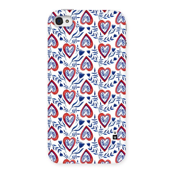 Wrapping Hearts Pattern Back Case for iPhone 4 4s