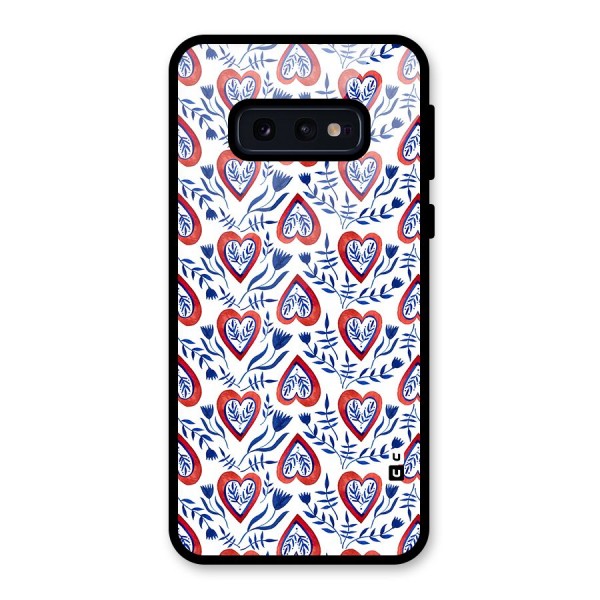 Wrapping Hearts Pattern Glass Back Case for Galaxy S10e