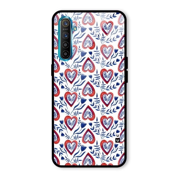 Wrapping Hearts Pattern Glass Back Case for Realme XT