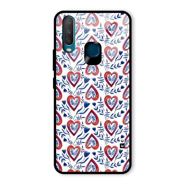 Wrapping Hearts Pattern Glass Back Case for Vivo Y15