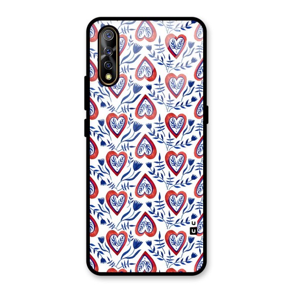 Wrapping Hearts Pattern Glass Back Case for Vivo Z1x