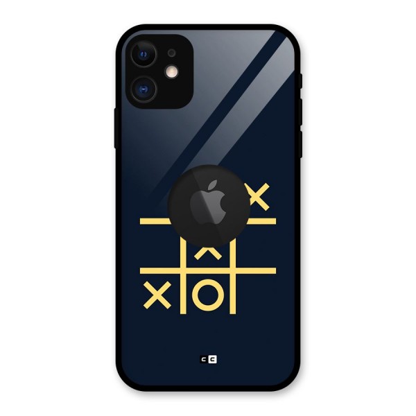 XOXO Winner Glass Back Case for iPhone 11 Logo Cut