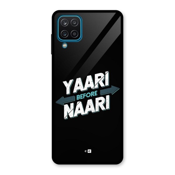 Yaari Naari Glass Back Case for Galaxy A12