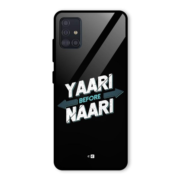 Yaari Naari Glass Back Case for Galaxy A51