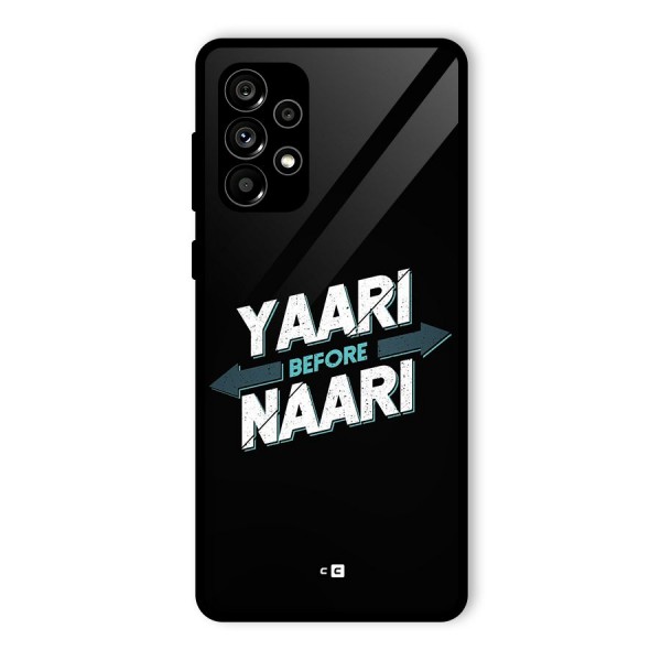 Yaari Naari Glass Back Case for Galaxy A73 5G