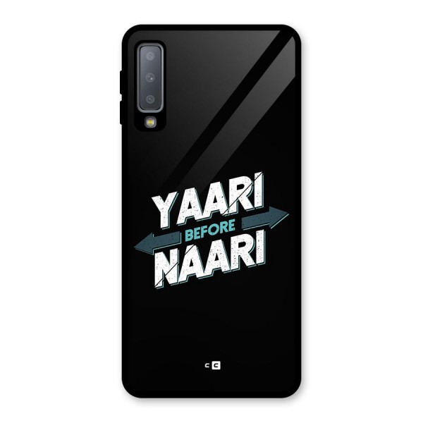 Yaari Naari Glass Back Case for Galaxy A7 (2018)