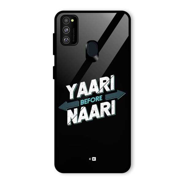 Yaari Naari Glass Back Case for Galaxy M21