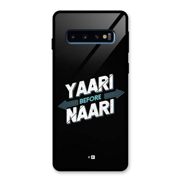 Yaari Naari Glass Back Case for Galaxy S10