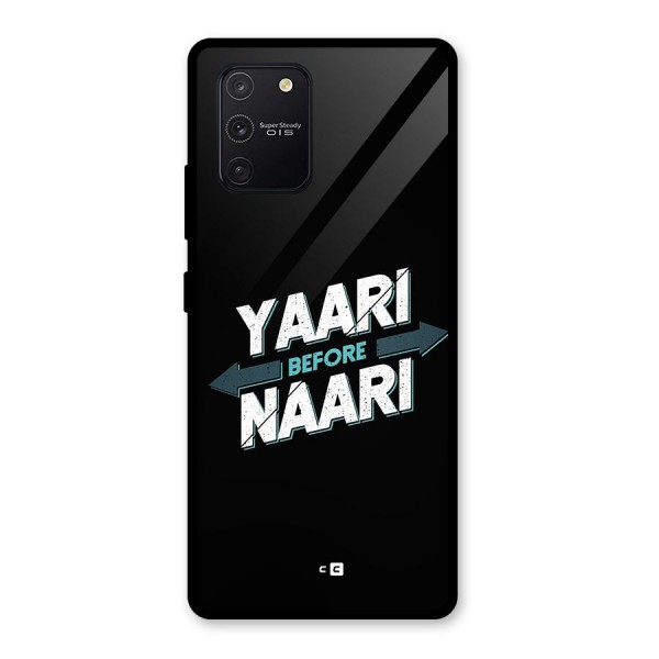 Yaari Naari Glass Back Case for Galaxy S10 Lite