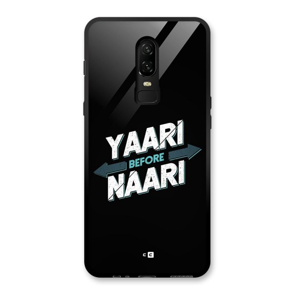 Yaari Naari Glass Back Case for OnePlus 6