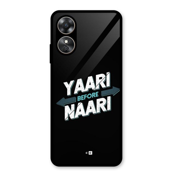 Yaari Naari Glass Back Case for Oppo A17