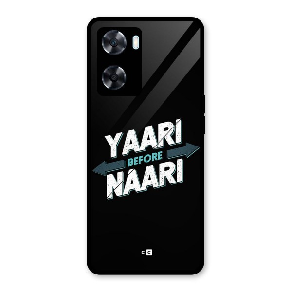 Yaari Naari Glass Back Case for Oppo A77s