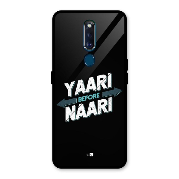 Yaari Naari Glass Back Case for Oppo F11 Pro