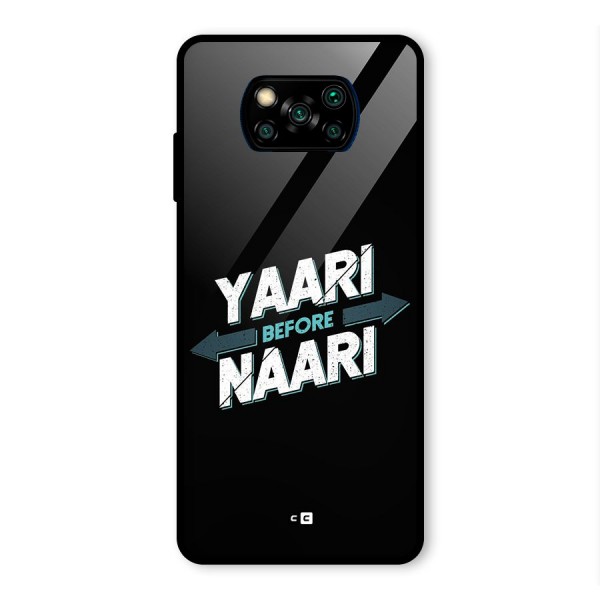 Yaari Naari Glass Back Case for Poco X3 Pro