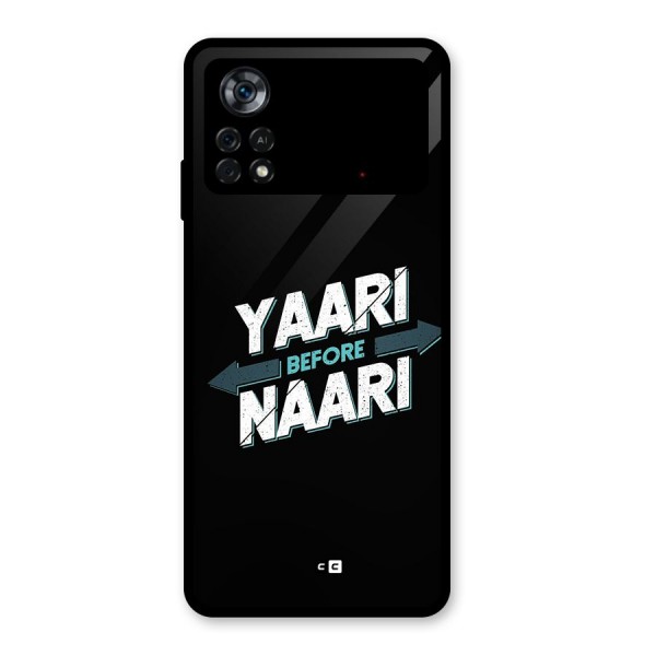 Yaari Naari Glass Back Case for Poco X4 Pro 5G