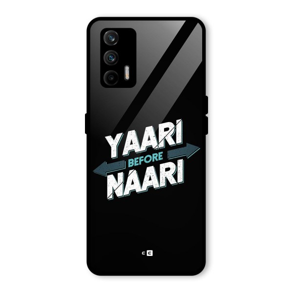 Yaari Naari Glass Back Case for Realme X7 Max