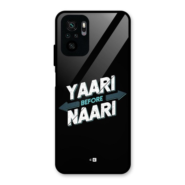 Yaari Naari Glass Back Case for Redmi Note 10