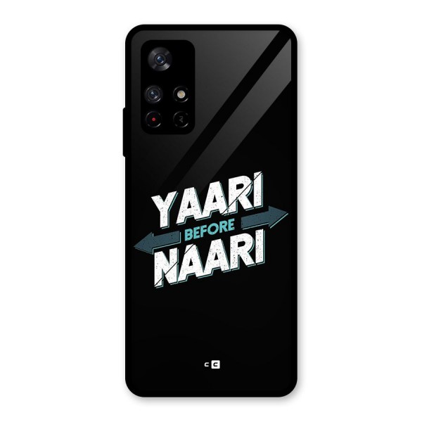 Yaari Naari Glass Back Case for Redmi Note 11T 5G