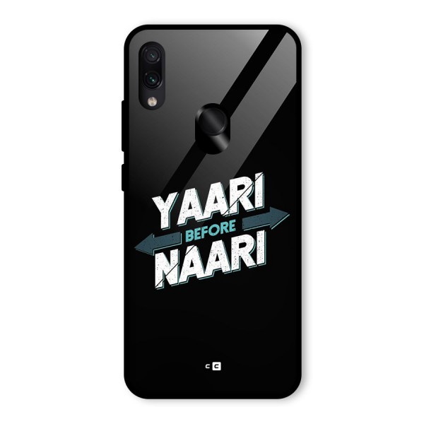 Yaari Naari Glass Back Case for Redmi Note 7