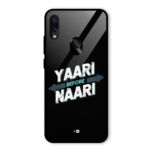 Yaari Naari Glass Back Case for Redmi Note 7S