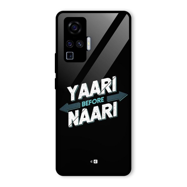 Yaari Naari Glass Back Case for Vivo X50 Pro