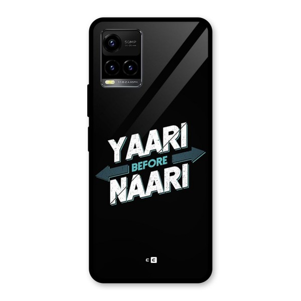 Yaari Naari Glass Back Case for Vivo Y21G