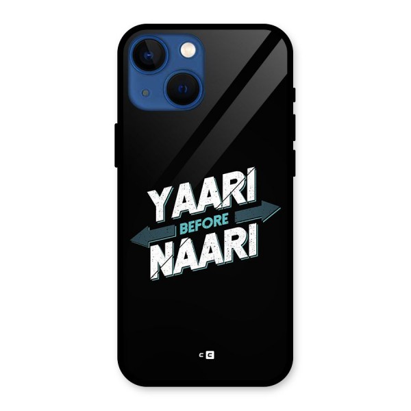 Yaari Naari Glass Back Case for iPhone 13 Mini