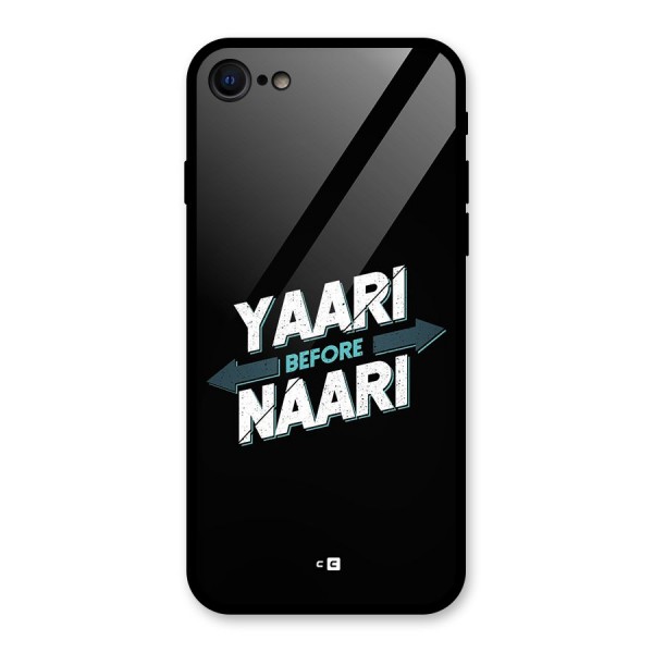 Yaari Naari Glass Back Case for iPhone 8