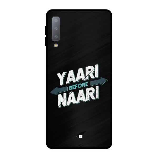 Yaari Naari Metal Back Case for Galaxy A7 (2018)