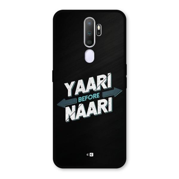 Yaari Naari Metal Back Case for Oppo A9 (2020)