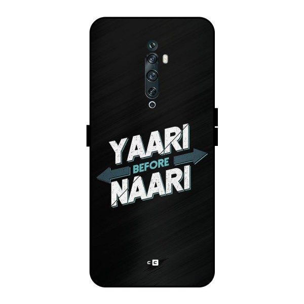 Yaari Naari Metal Back Case for Oppo Reno2 F