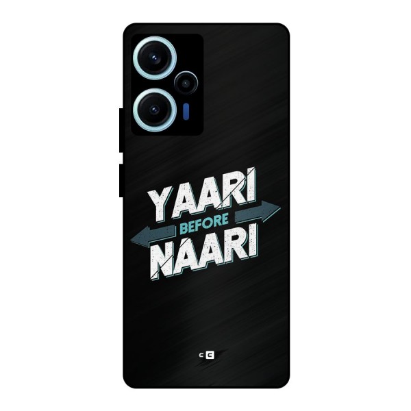 Yaari Naari Metal Back Case for Poco F5