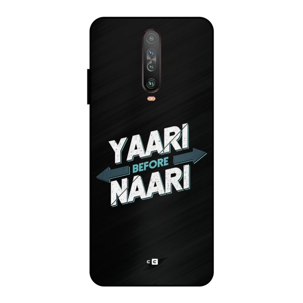 Yaari Naari Metal Back Case for Poco X2