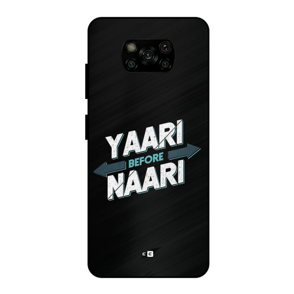 Yaari Naari Metal Back Case for Poco X3