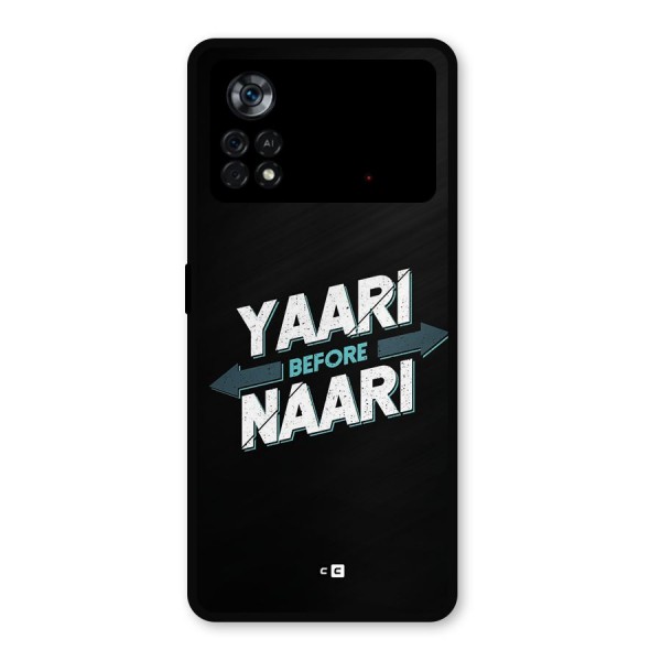 Yaari Naari Metal Back Case for Poco X4 Pro 5G