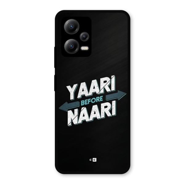 Yaari Naari Metal Back Case for Poco X5