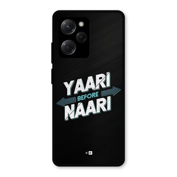 Yaari Naari Metal Back Case for Poco X5 Pro