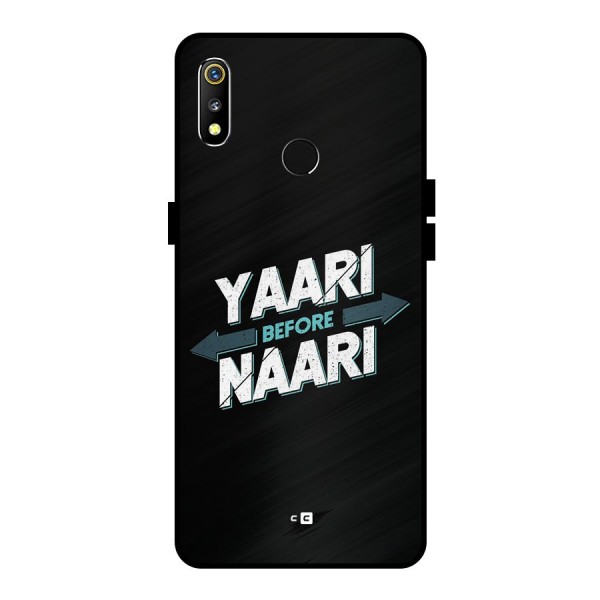 Yaari Naari Metal Back Case for Realme 3