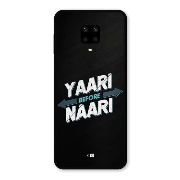 Yaari Naari Metal Back Case for Redmi Note 9 Pro