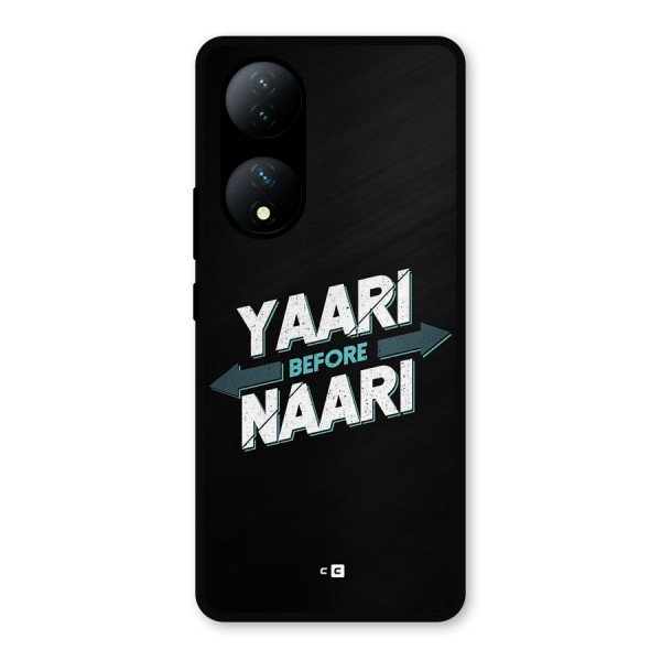 Yaari Naari Metal Back Case for Vivo T2